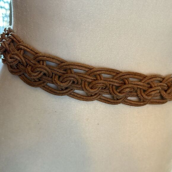 Suzi Roher Macrame Suede Belt with Gold Buckle main image 4